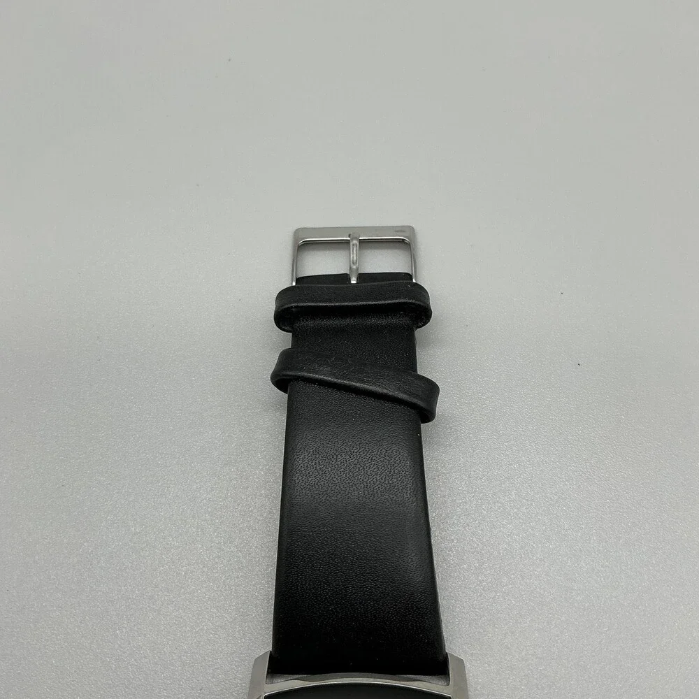 Armitron 20/4309GV Mens Watch 33mm Gray Ombre Dial Black Leather New Battery